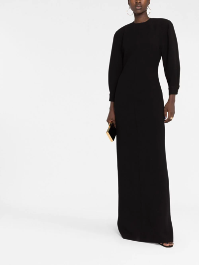 Saint Laurent Open-back Maxi Dress In Black