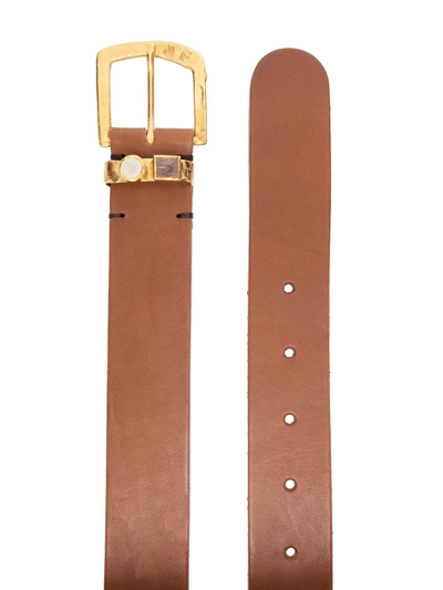 Shop Nick Fouquet Rhinestone-embellished Leather Belt In Brown