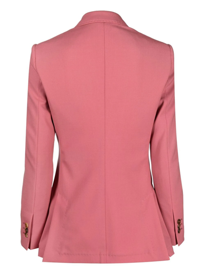 Shop Maurizio Miri Grace Double-breasted Blazer In Rosa