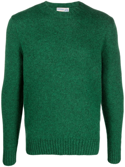 Shop Ballantyne Wool Knit Jumper In Grün