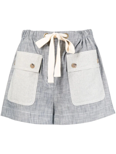 Shop Ulla Johnson Drawstring-waist Shorts In Blau
