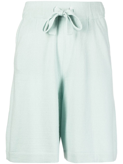 Shop Colombo Cashmere Track Shorts In Blau