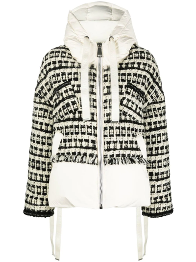 Shop Khrisjoy Tweed Hybrid Jacket In Schwarz