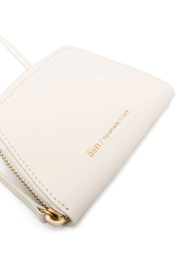 Shop Aim Leather Logo-plaque Wallet In Nude