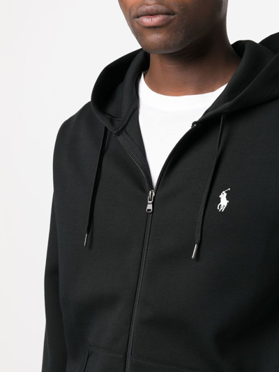 Polo Ralph Lauren Mens  Long-sleeved Double-knit Relaxed-fit Jersey Hoody In Schwarz