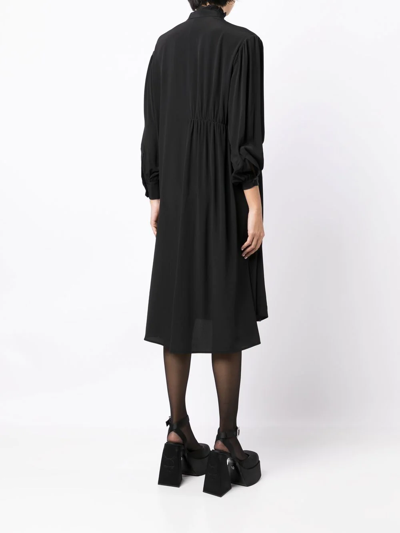 Shop Vivetta Asymmetric High-neck Shirt Dress In Schwarz