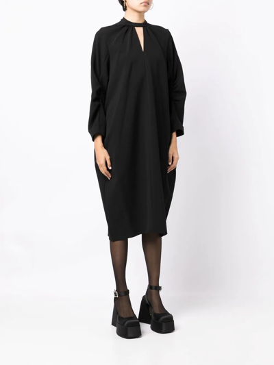 Shop Vivetta Long-sleeved Shift Dress In Schwarz
