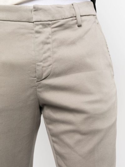 Dondup Slim-cut Chino Trousers In Grau