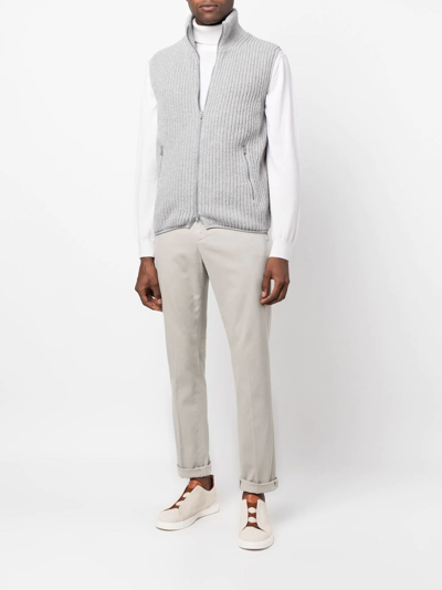 Shop Dondup Mid-rise Straight Chinos In Nude