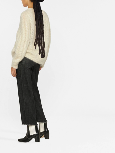 Isabel Marant Mohair Thomas Cable-knit Sweater In Neutrals