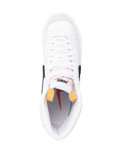 Shop Nike Blazer Lace-up High-top Sneakers In Weiss