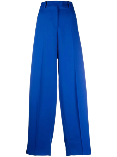 Shop Attico Wide-leg Trousers In Blau