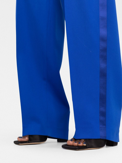 Shop Attico Wide-leg Trousers In Blau