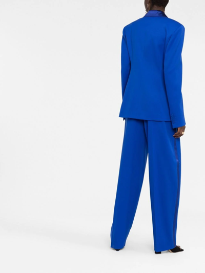 Shop Attico Wide-leg Trousers In Blau