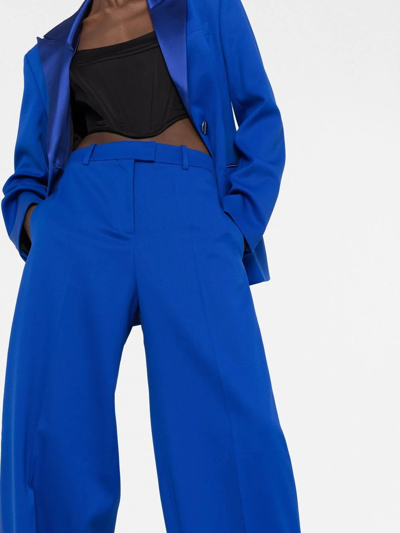 Shop Attico Wide-leg Trousers In Blau