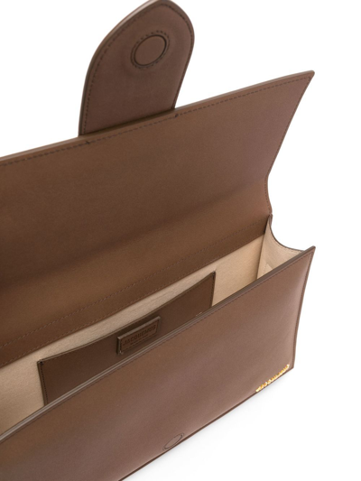 Shop Jacquemus Le Bambinou Leather Tote Bag In Brown