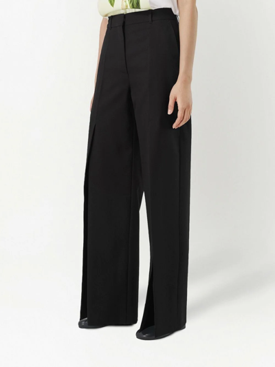 Burberry Charlie Wool Tailored Trousers In Black