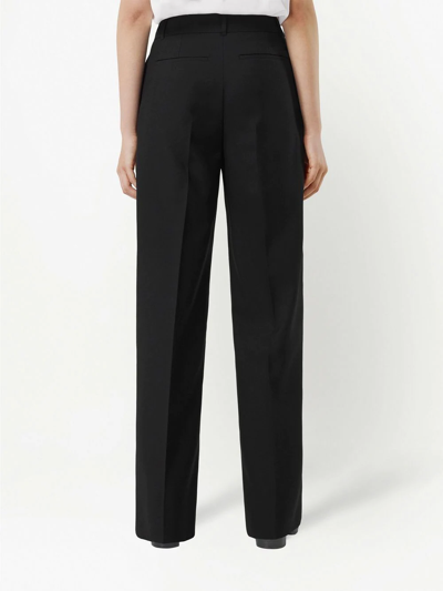 Burberry Charlie Wool Tailored Trousers In Black