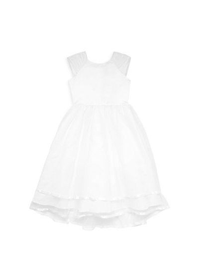 Shop Us Angels Little Girl's & Girl's Tamara Satin Dress In White