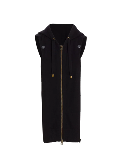 Shop Veronica Beard Women's Hooded Cashmere Dickie In Black