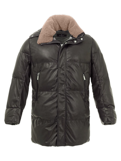 Shop Gorski Men's Parka With Toscana Lamb In Military