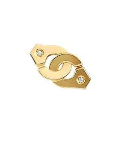 Shop Dinh Van Mono Menottes R8 Diamond Single Earring - Yellow Gold