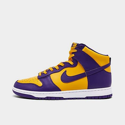 Shop Nike Dunk High Retro Casual Shoes In Court Purple/yellow