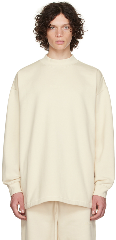 Shop Essentials Off-white Relaxed Sweatshirt In Egg Shell