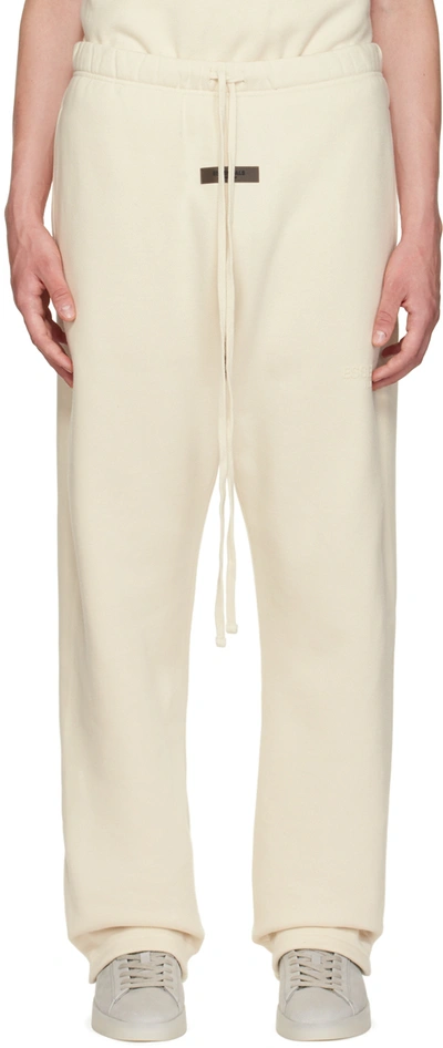 Essentials Off white Relaxed Lounge Trousers In Egg Shell ModeSens