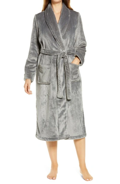Shop Nordstrom Bliss Plush Robe In Grey Frost
