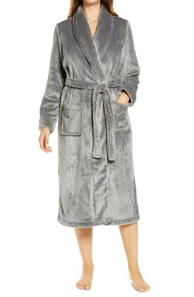 Nordstrom Bliss Plush Robe In Grey Frost