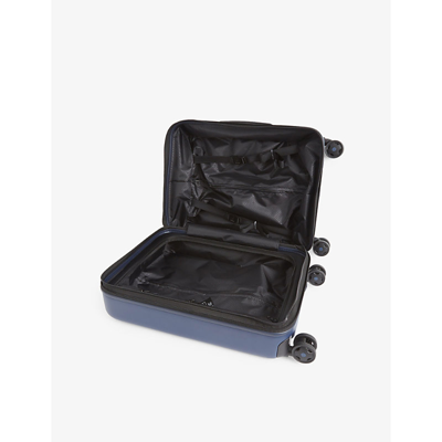 Shop Samsonite Navy Blue Stackd Spinner Hard Case 4 Wheel Shell Cabin Suitcase