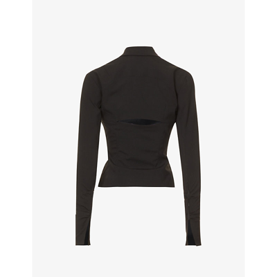 Shop Jacquemus La Veste Neru Slim-fit Stretch-wool Jacket In Black