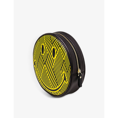 Shop Seletti Smiley Zigzag Faux-leather Pouch