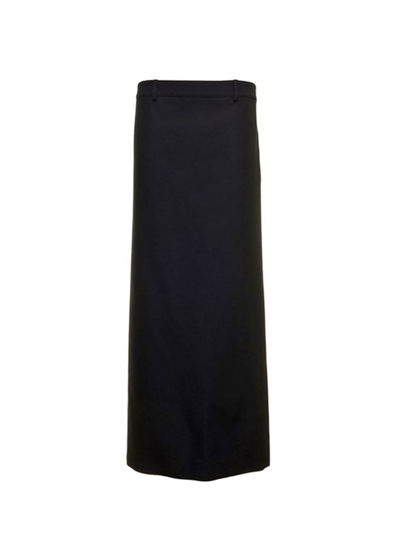 Shop Balenciaga Black Wool Longuette