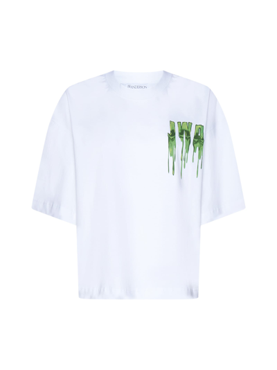 Shop Jw Anderson T-shirt In White Green