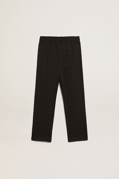 Shop Golden Goose Trousers With Logo In Black