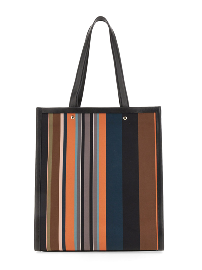 Shop Paul Smith Striped Tote Bag In Multicolor