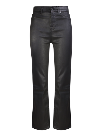 Shop 7 For All Mankind High-waisted Skinny Jeans In Black