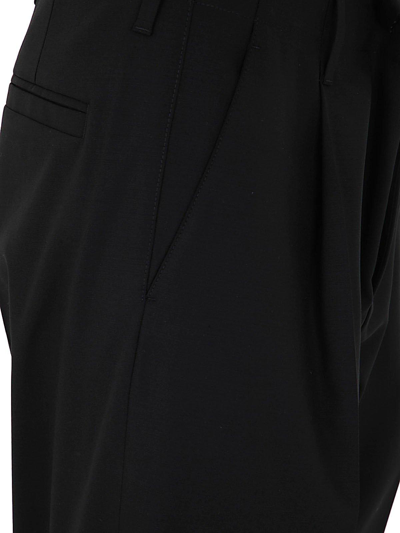 Shop Versace Straight Leg Tailored Pants In Black