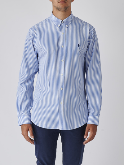 Shop Polo Ralph Lauren Long Sleeve Sport Shirt Shirt In Blu-b.co