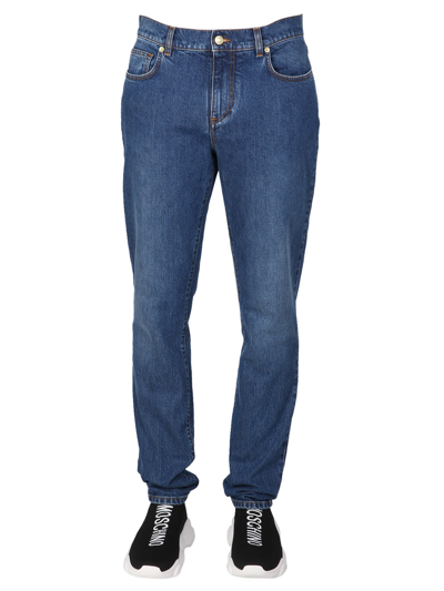 Shop Moschino Jeans In Denim In Blu