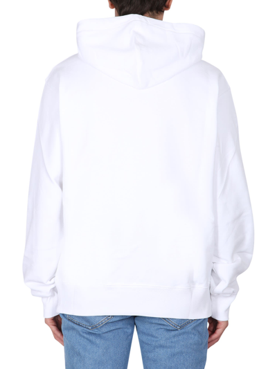 Shop Moschino Teddy Print Sweatshirt In Bianco