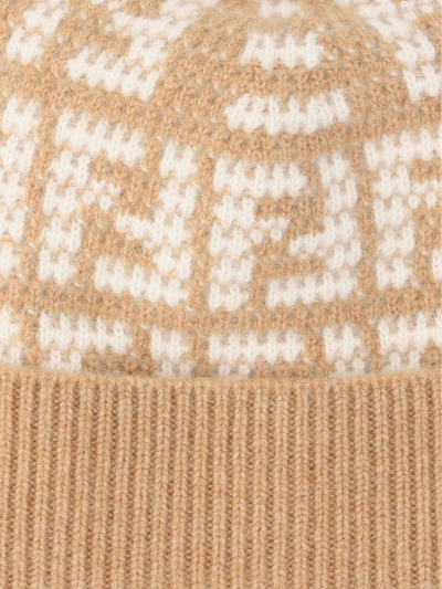 Shop Fendi Ff Jacquard Beanie