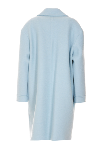 Shop Apc Nina Coat In Blue