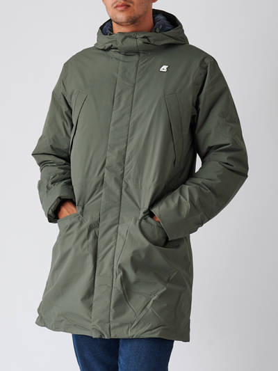 K-way Remi Ripstop Marmotta Jacket In Green Blackish | ModeSens