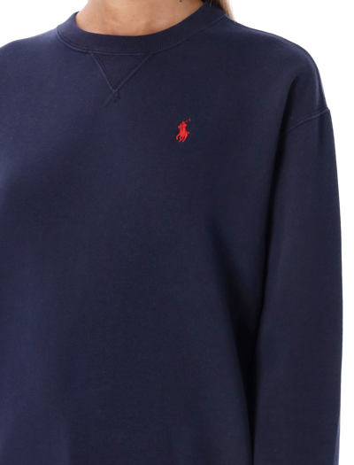 Shop Polo Ralph Lauren Classic Pony Sweatshirt In Cruise Navy