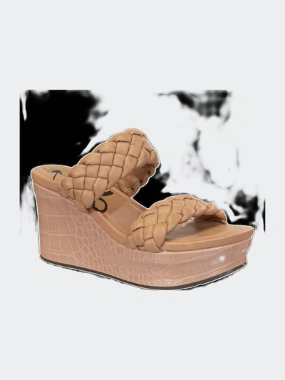 Shop Otbt Fluent Wedge Sandals In Brown