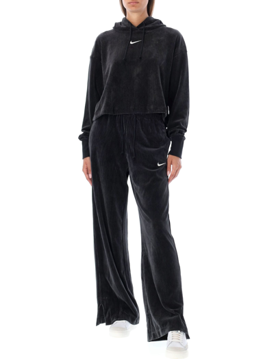 Shop Nike Velour Jogging Pants In Black