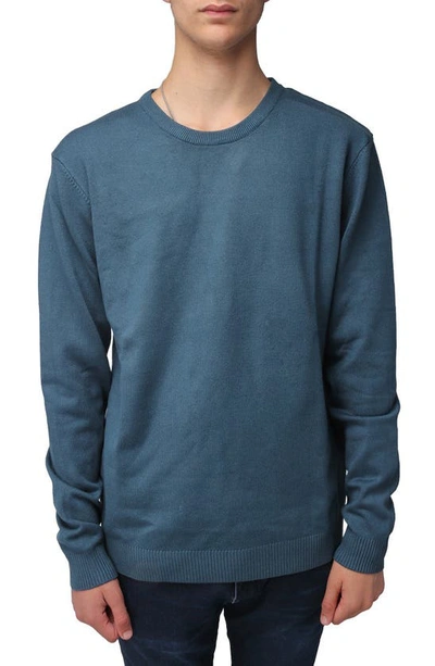 X-ray Crew Neck Knit Sweater In Teal